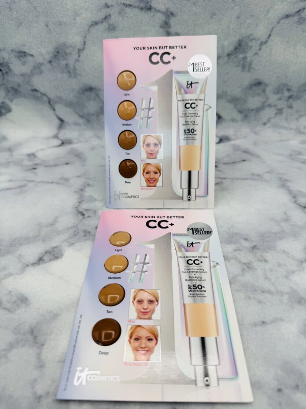 IT Cosmetics Beauty Gift Set-Color Correct Full Coverage Cream 4 Shades-2pc-NEW - Picture 2 of 13